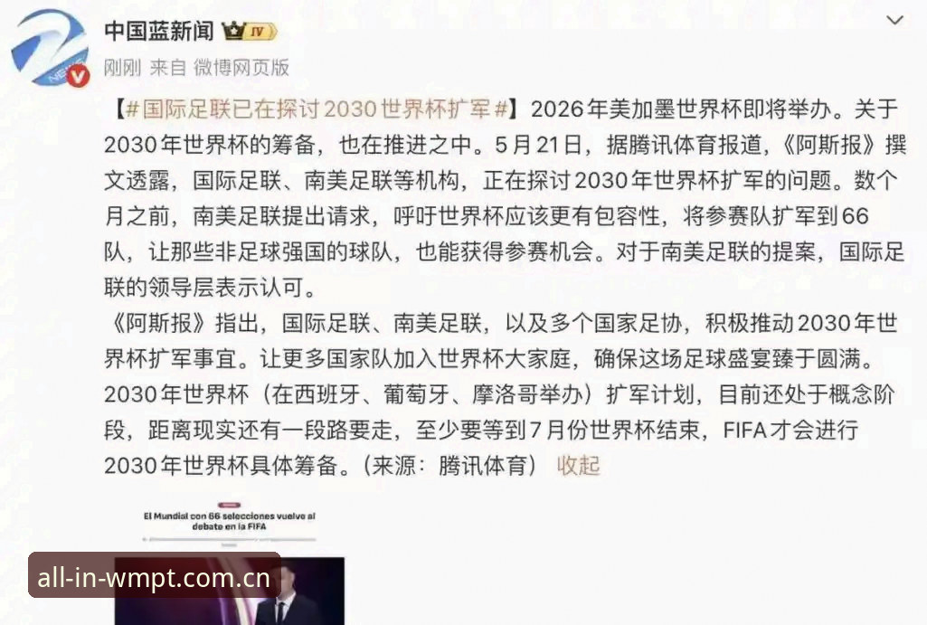 世界杯扩军至66队计划详解：中国男足的机遇与挑战